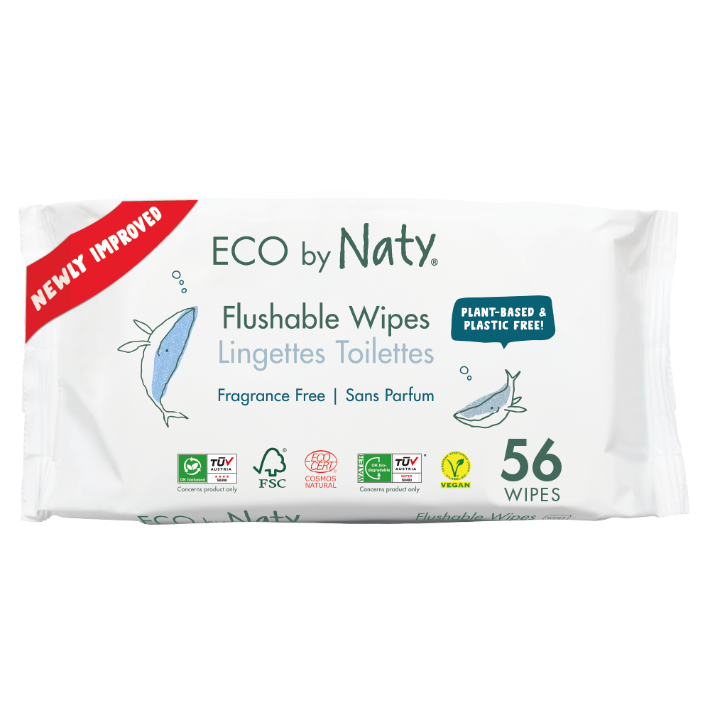 Flushable Wipes, , large, Eco by Naty